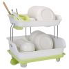2-Tier Dish Drying Rack Cutlery Drainer