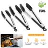 3Pcs Kitchen Tongs Stainless Steel