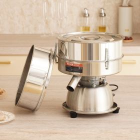 Electric Vibrating Sieve Machine With 12+80 Mesh Automatic Sifter Shaker