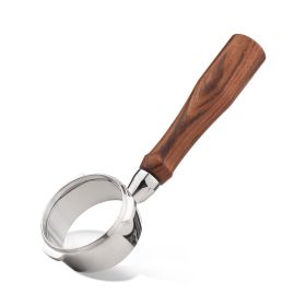 58mm 3 Ears Stainless Steel Bottomless Naked Portafilter Wooden Coffee Handle Cup Filter Basket Replacement for Barsetto BA101 BA102 Calphalon Temp IQ