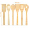 6Pcs Cooking Utensil Bamboo Wooden Spoons