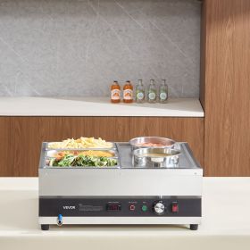 Commercial Soup Warmer Soup Station With 2-Pot & 3-Pan Soup Kettle Warmer