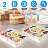 2Pcs Divided Serving Tray 8 Compartments