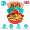 3Pcs Reusable Foldable Air Fryer Silicone Pot