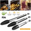 3Pcs Kitchen Tongs Stainless Steel