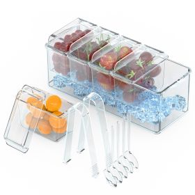 Ice Chilled Condiment Caddy Serving Tray