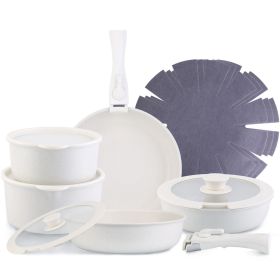 17Pcs Cookware Set Induction Kitchen Pots And Pans