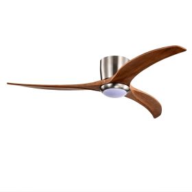 52 Inches Recessed Ceiling Fan With Light Strip Remote Control