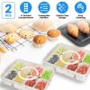 2Pcs Divided Serving Tray 8 Compartments
