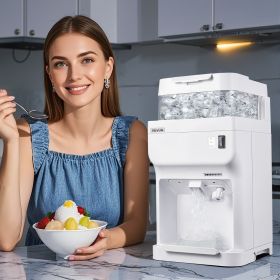 Ice Shaver Crusher Snow Cone Maker White