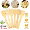 6Pcs Cooking Utensil Bamboo Wooden Spoons