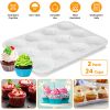 2 Pack 12 Cups Silicone Muffin Pans