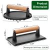 2Pcs Cast Iron Grill Press