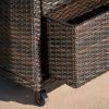Outdoor Wicker Serving Bar Cart