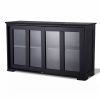 Buffet Dining Storage Cabinet with Glass Sliding Doors