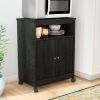 Black Utility Cart / Kitchen Microwave Cart