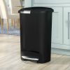 Kitchen Trash Can with Foot Pedal Step Lid