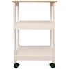Kitchen Microwave Cart with Butcher Block Top