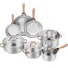 11 Piece Stainless Steel Kitchen Cookware Set