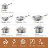 11 Piece Stainless Steel Kitchen Cookware Set