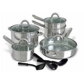 12-Piece Stainless Steel Cookware Set
