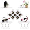 Wall Mounted Wine Rack Set with Storage Shelves