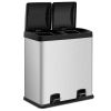 16-Gallon Dual Compartment Kitchen Trash Can