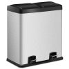 16-Gallon Dual Compartment Kitchen Trash Can
