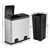 16-Gallon Dual Compartment Kitchen Trash Can