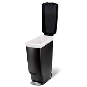 Black 10-Gallon Narrow Kitchen Trash Can