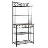 Kitchen Bakers Rack with Marble Finish Top