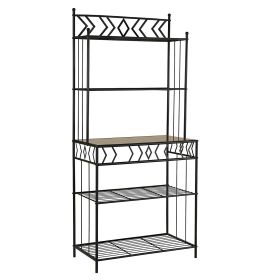 Kitchen Bakers Rack with Marble Finish Top