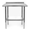 Stainless Steel Restaurant Kitchen Prep Work Table with Backsplash