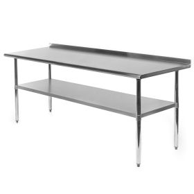 Stainless Steel 72 x 24 inch Kitchen Prep Work Table