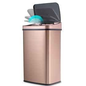 Stainless Steel Kitchen Trash Can with Motion Sensor Lid