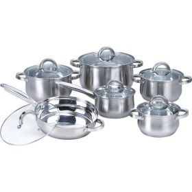 Stainless Steel Cookware Set 12-Piece