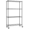 Heavy Duty Black Steel 4-Tier Shelving Unit