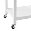 Stainless Steel Top Kitchen Cart with Drawer and Storage Shelves