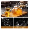 20 oz/600 ml Glass Teapot Removable Metal Spout
