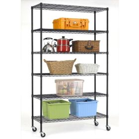 Heavy Duty 6-Shelf Metal Shelving Rack