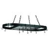 Oval Hanging Pot Rack with Chains and 2 Hooks