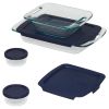 8-Piece Glass Bakeware Food Storage Set with Lids