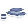 8-Piece Glass Bakeware Food Storage Set with Lids