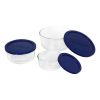 6-Piece Round Glass Food Storage Set