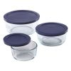 6-Piece Round Glass Food Storage Set