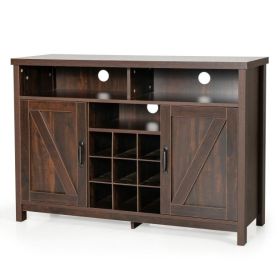 9 Bottle Wine Rack Kitchen Buffet Storage Cabinet