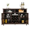 9 Bottle Wine Rack Kitchen Buffet Storage Cabinet
