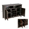 9 Bottle Wine Rack Kitchen Buffet Storage Cabinet