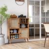 Dining Buffet Storage Cabinet w/ Rattan Doors