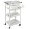Kitchen Cart with Storage Drawer